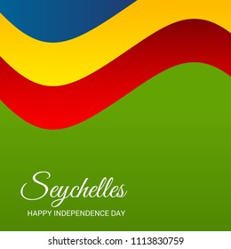 Vector illustration of a Background for Seychelles Independence Day Patriotic Design. 