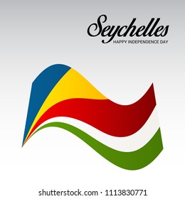 Vector illustration of a Background for Seychelles Independence Day Patriotic Design. 