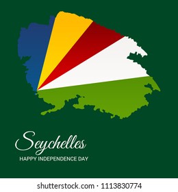 Vector illustration of a Background for Seychelles Independence Day Patriotic Design. 