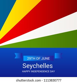 Vector illustration of a Background for Seychelles Independence Day Patriotic Design. 