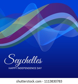 Vector illustration of a Background for Seychelles Independence Day Patriotic Design. 