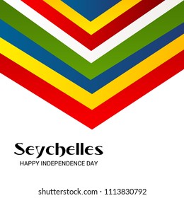 Vector illustration of a Background for Seychelles Independence Day Patriotic Design. 