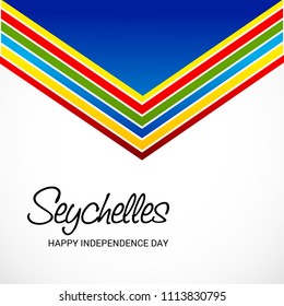 Vector illustration of a Background for Seychelles Independence Day Patriotic Design. 