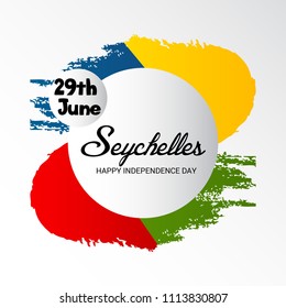 Vector illustration of a Background for Seychelles Independence Day Patriotic Design. 