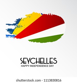Vector illustration of a Background for Seychelles Independence Day Patriotic Design. 