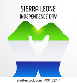 Vector illustration of a background for Sierra Leone independence day .