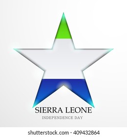 Vector illustration of a background for Sierra Leone independence day .