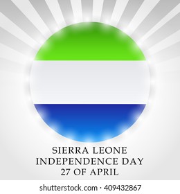 Vector illustration of a background for Sierra Leone independence day .