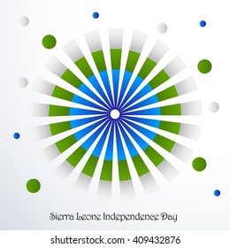 Vector illustration of a background for Sierra Leone independence day .