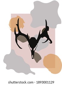 vector illustration background with skull