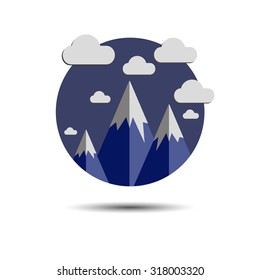 vector illustration background sky nature landscape summer season mountain