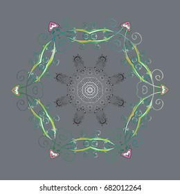 Vector illustration. A background with snowflakes. Vector christmas abstract colorful background with cute snowflake.