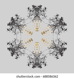 Vector illustration. Background with snowflakes. Isolated 