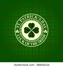Vector illustration or background for st. Patrick day with green leave and beautiful typography.