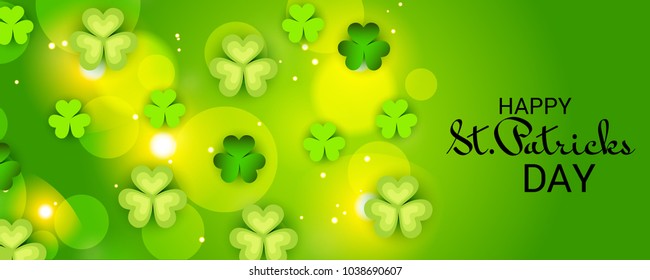 Vector illustration of a Background for St. Patricks Day with Clover.