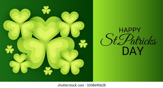 Vector illustration of a Background for St. Patricks Day with Clover.