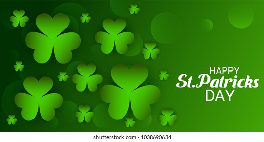 Vector illustration of a Background for St. Patricks Day with Clover.
