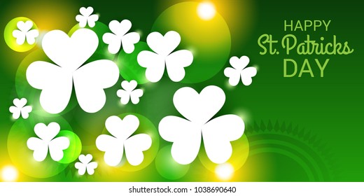 Vector illustration of a Background for St. Patricks Day with Clover.