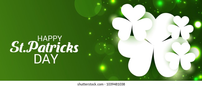 Vector illustration of a Background for St. Patricks Day with Clover.