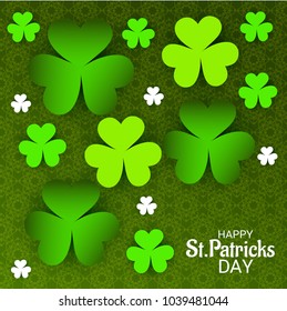 Vector illustration of a Background for St. Patricks Day with Clover.