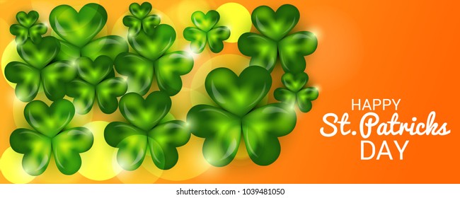 Vector illustration of a Background for St. Patricks Day with Clover.