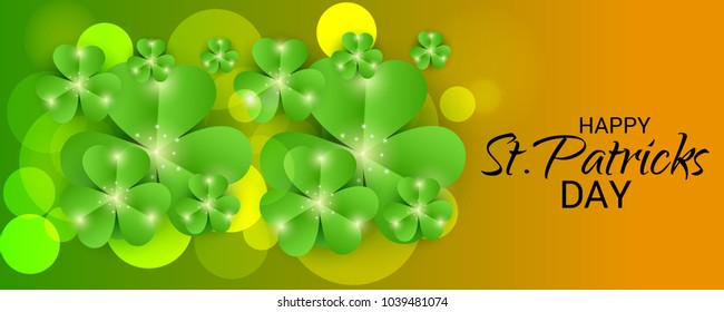 Vector illustration of a Background for St. Patricks Day with Clover.