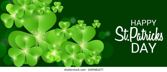 Vector illustration of a Background for St. Patricks Day with Clover.