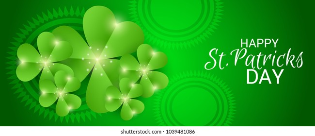Vector illustration of a Background for St. Patricks Day with Clover.
