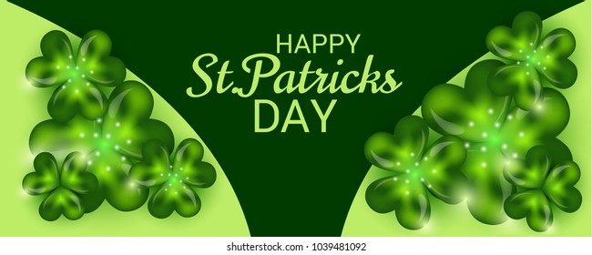 Vector illustration of a Background for St. Patricks Day with Clover.