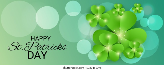 Vector illustration of a Background for St. Patricks Day with Clover.