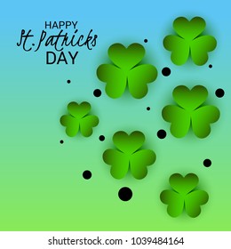 Vector illustration of a Background for St. Patricks Day with Clover.