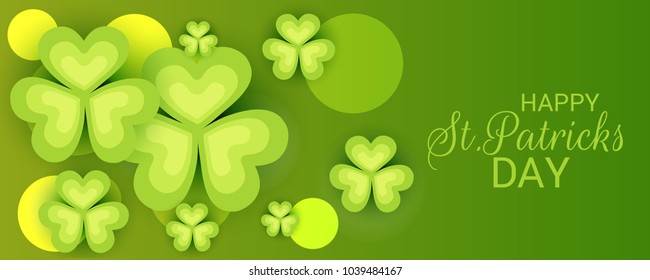 Vector illustration of a Background for St. Patricks Day with Clover.