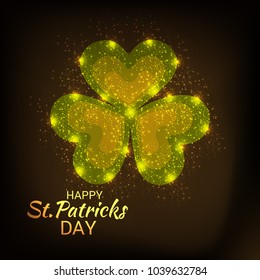 Vector illustration of a Background for St. Patricks Day with Clover.