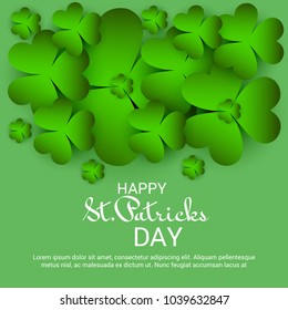 Vector illustration of a Background for St. Patricks Day with Clover.