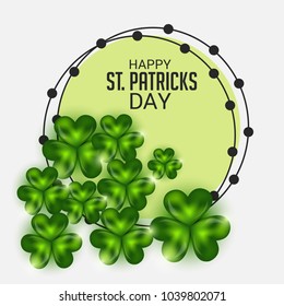 Vector illustration of a Background for St. Patricks Day with Clover.