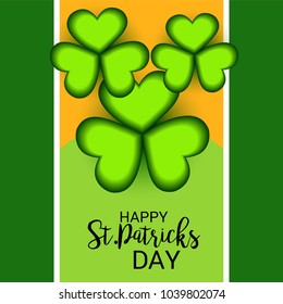 Vector illustration of a Background for St. Patricks Day with Clover.