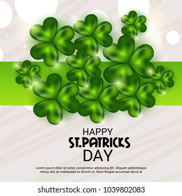 Vector illustration of a Background for St. Patricks Day with Clover.