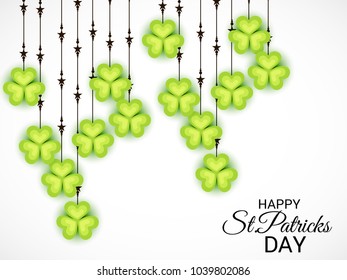 Vector illustration of a Background for St. Patricks Day with Clover.
