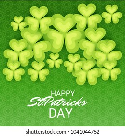 Vector illustration of a Background for St. Patricks Day with Clover.