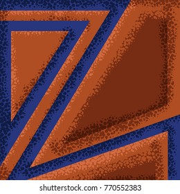 Vector illustration. Background in the style of the grain brush. Flat icon of simple geometric shapes. 