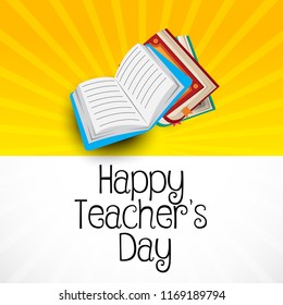 Vector illustration of a background with stylish text for Happy Teacher's Day.