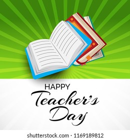 Vector illustration of a background with stylish text for Happy Teacher's Day.