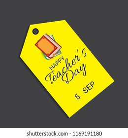 Vector illustration of background with stylish text for Happy Teacher's Day.