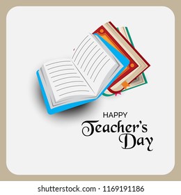 Vector illustration of background with stylish text for Happy Teacher's Day.