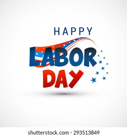 Vector illustration background with stylish text for labor day.