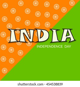 Vector illustration of a background with stylish Text for Indian Independence Day.