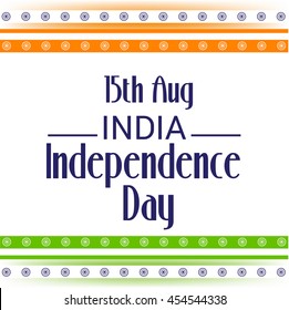 Vector illustration of a background with stylish text for Indian Independence Day.