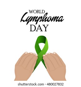 Vector Illustration of a Background with stylish text for World Lymphoma Awareness Day.