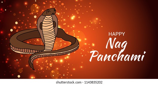 Vector illustration of a Background for Subh Nag Panchami ,mahashivaratri Poster.