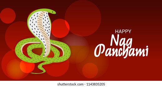 Vector illustration of a Background for Subh Nag Panchami ,mahashivaratri Poster.